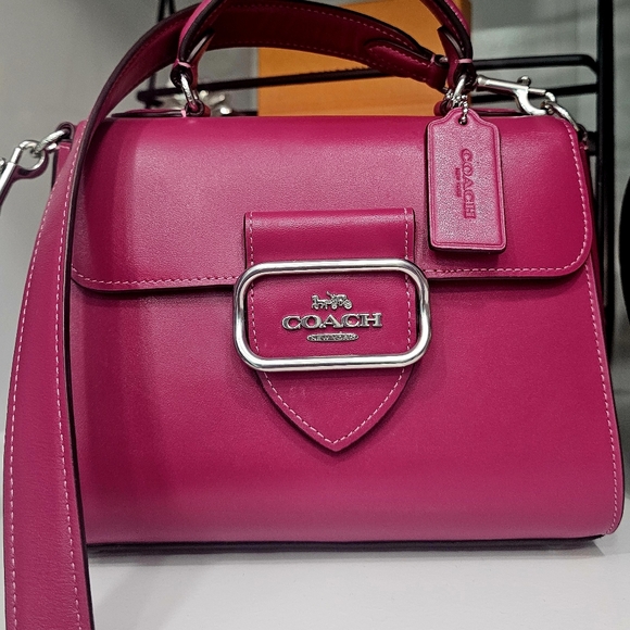 Coach Fuchsia Leather Satchel - Picture 1 of 5